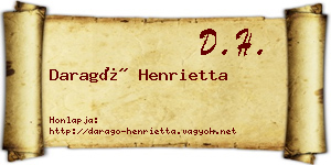 Daragó Henrietta névjegykártya